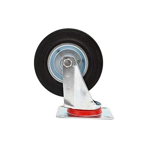 BLACK RUBBER INDUSTRIAL CASTER SWIVEL 3.5"