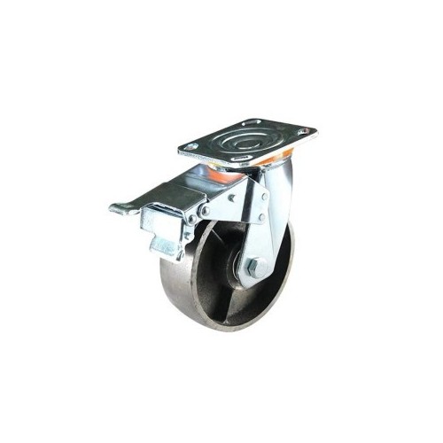 IRON CASTER SWIVEL WITH BRAKE  2"