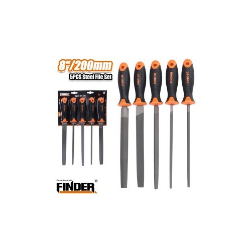 STEEL FILE SET 5 PCS 8" FINDER