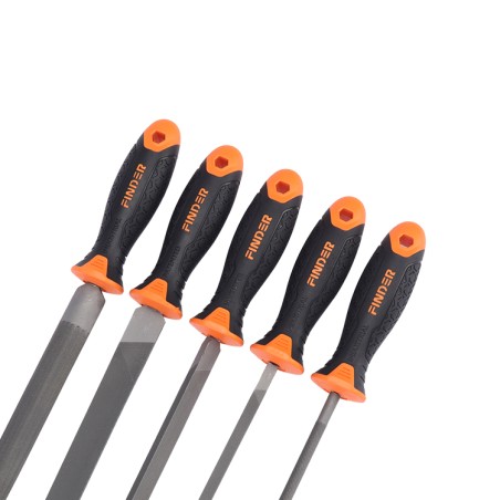 STEEL FILE SET 5 PCS 8" FINDER