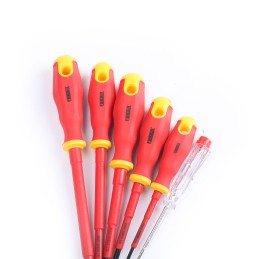 RED INSULATED HANDLE SCREWDRIVER SET 6 PCS FINDER