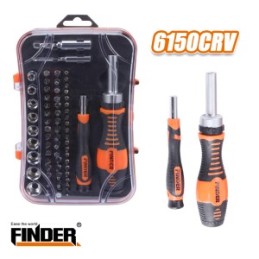 65PCS Ratchet Screwdriver And Bits Set FINDER