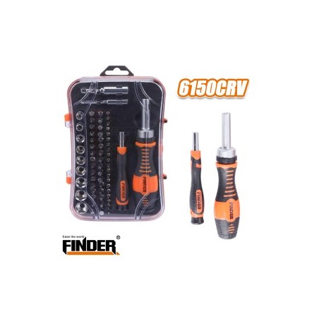 65PCS Ratchet Screwdriver And Bits Set FINDER