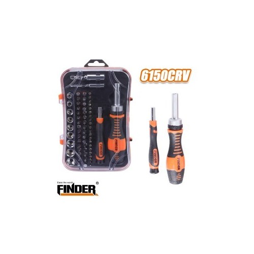 65PCS Ratchet Screwdriver And Bits Set FINDER