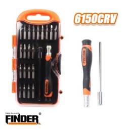 23PCS Ratchet Screwdriver And Bits Set FINDER