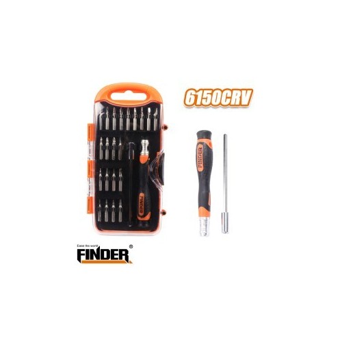 23PCS Ratchet Screwdriver And Bits Set FINDER