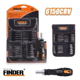 26PCS Ratchet Screwdriver And Bits Set FINDER