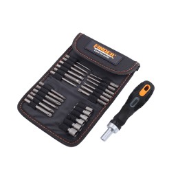 26PCS Ratchet Screwdriver And Bits Set FINDER