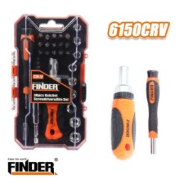 38PCS Ratchet Screwdriver And Bits Set FINDER