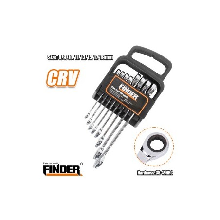 RATCHET COMBINATION WRENCH SET FINDER 8 - 19 MM