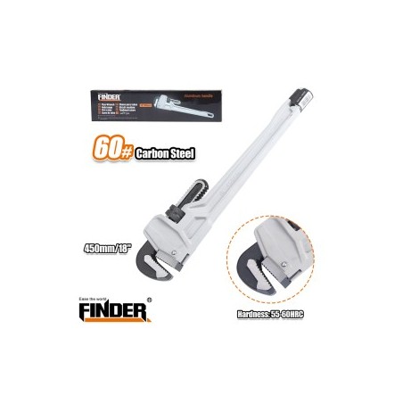 PIPE WRENCH FINDER 18" CROME