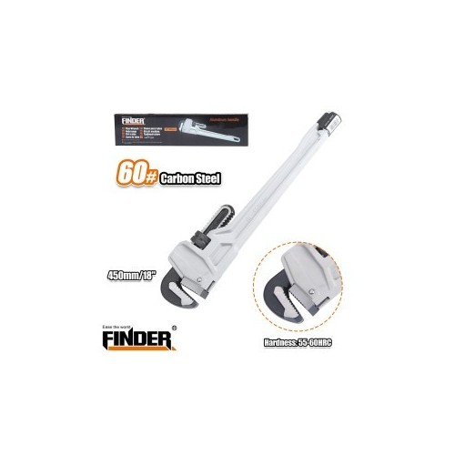 PIPE WRENCH FINDER 18" CROME