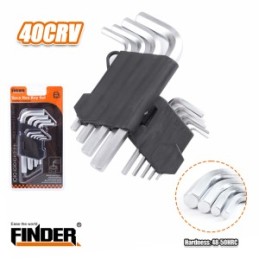 BALL COINT HEX KEY 1.5 - 10 MM SMALL SIZE FINDER