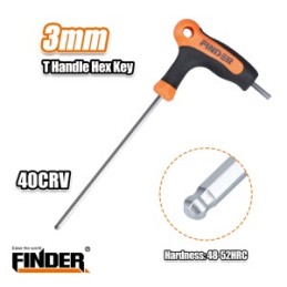 T HANDLE HEX KEY 3MM FINDER