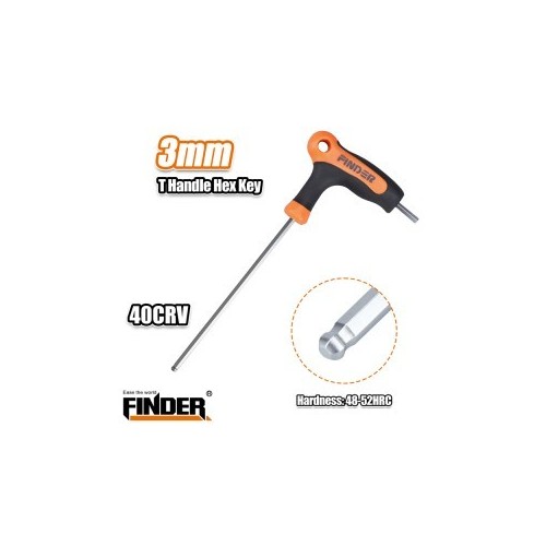 T HANDLE HEX KEY 3MM FINDER