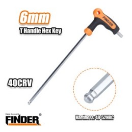 T HANDLE HEX KEY 6MM FINDER