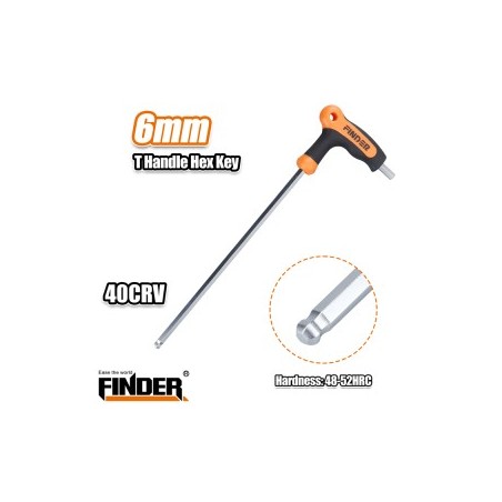 T HANDLE HEX KEY 6MM FINDER