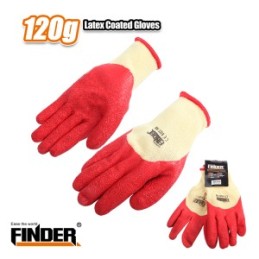 HEAVEY DUTY LATEX GLOVES RED FINDER