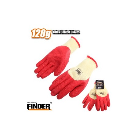 HEAVEY DUTY LATEX GLOVES RED FINDER