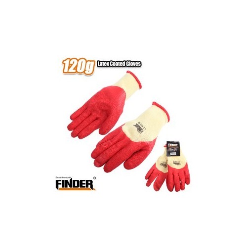 HEAVEY DUTY LATEX GLOVES RED FINDER