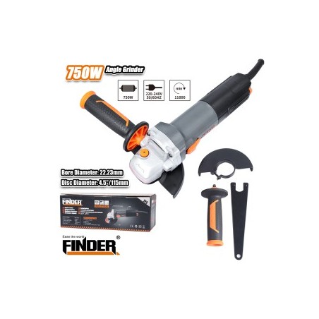 ANGLE GRINDER 4.5" 750W FINDER