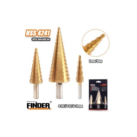 Step Drill SET 3PSC FINDER