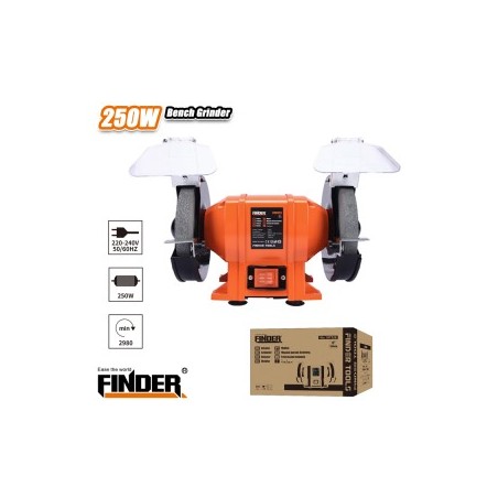 BENCH GRINDER 6" 250W FINDER