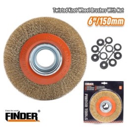 TWISTED KNOT WHEEL BRUSHES 6" FINDER