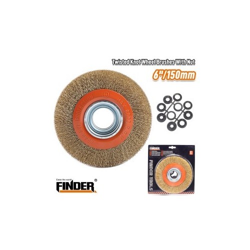 TWISTED KNOT WHEEL BRUSHES 6" FINDER