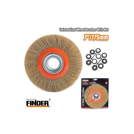 TWISTED KNOT WHEEL BRUSHES 7" FINDER