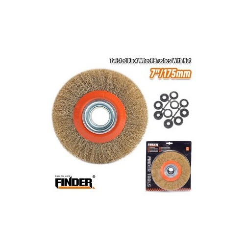 TWISTED KNOT WHEEL BRUSHES 7" FINDER