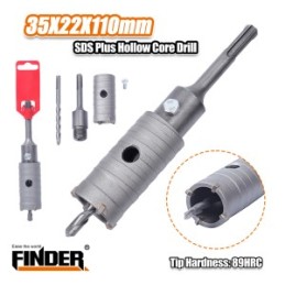 SDS PLUS HOLLOW CORE DRILL 35*22*110 MM FINDER