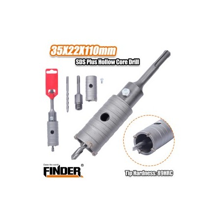 SDS PLUS HOLLOW CORE DRILL 35*22*110 MM FINDER