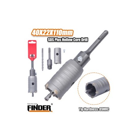 SDS PLUS HOLLOW CORE DRILL 40*22*110MM FINDER