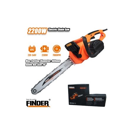 ELECTRIC CHAIN SAW 16" 2200W FINDER