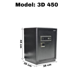 Fire-resistant safe 3D 450 Size:39*35*45 cm