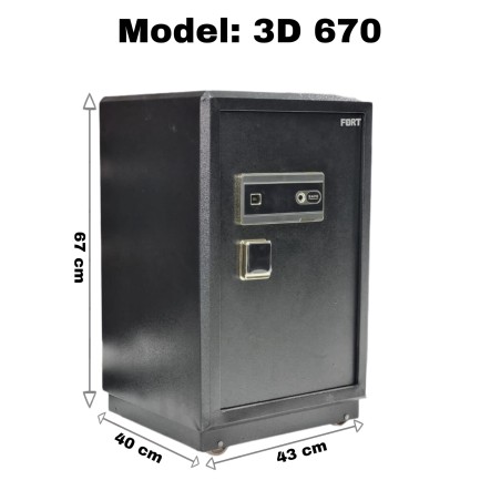 Fire-resistant safe 3D670 Size: 43*40*67 cm