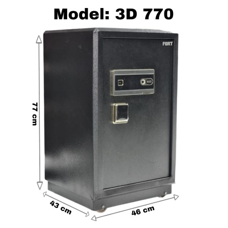 Fire-resistant safe 3D 770 Size:46*43*77 cm