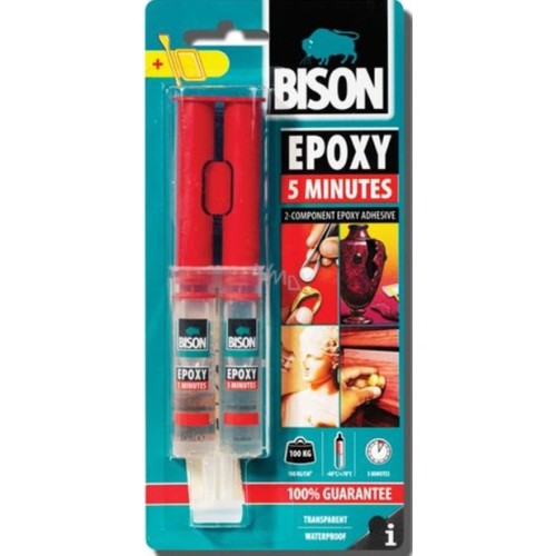 لاصق  متعدد سرينج شفاف BISON 5 MINUTES 24 ML