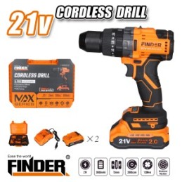 CORLESS DRILL SET BRUSHLESS 21V/2.0A/40N/13MM FINDER