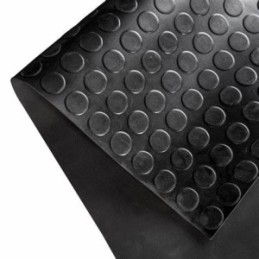 RUBBER MAT 3 MM BLACK ROUND DOT / KILO