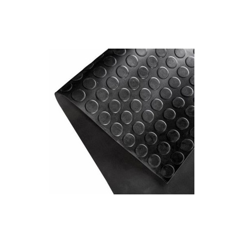 RUBBER MAT 3 MM BLACK ROUND DOT / KILO