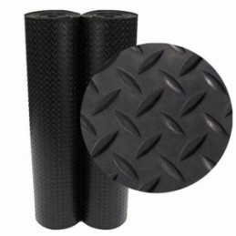 RUBBER MAT 3 MM BLACK DIAMOND / KILO