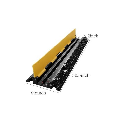 Electriduct Heavy Duty 2 Channel Cable Protector Traffic Wire and Hose