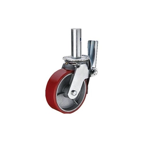 RED PU IRON SCANFFOLDING CASTER 6"