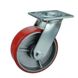 RED INDUSTRIAL CASTER SWIVEL 8"