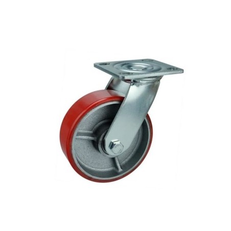 RED INDUSTRIAL CASTER SWIVEL 8"