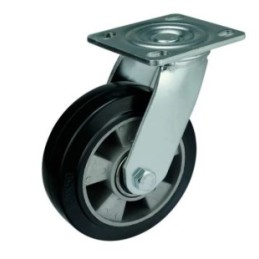 BLACK INDUSTRIAL CASTER SWIVEL 4"