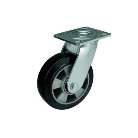 BLACK INDUSTRIAL CASTER SWIVEL 4"