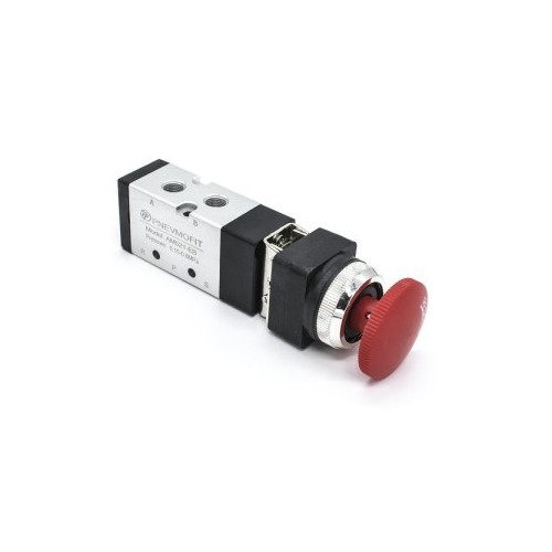 صمام هو 3/2 كبسة طوارئ احمر 1/4" AM322-EB